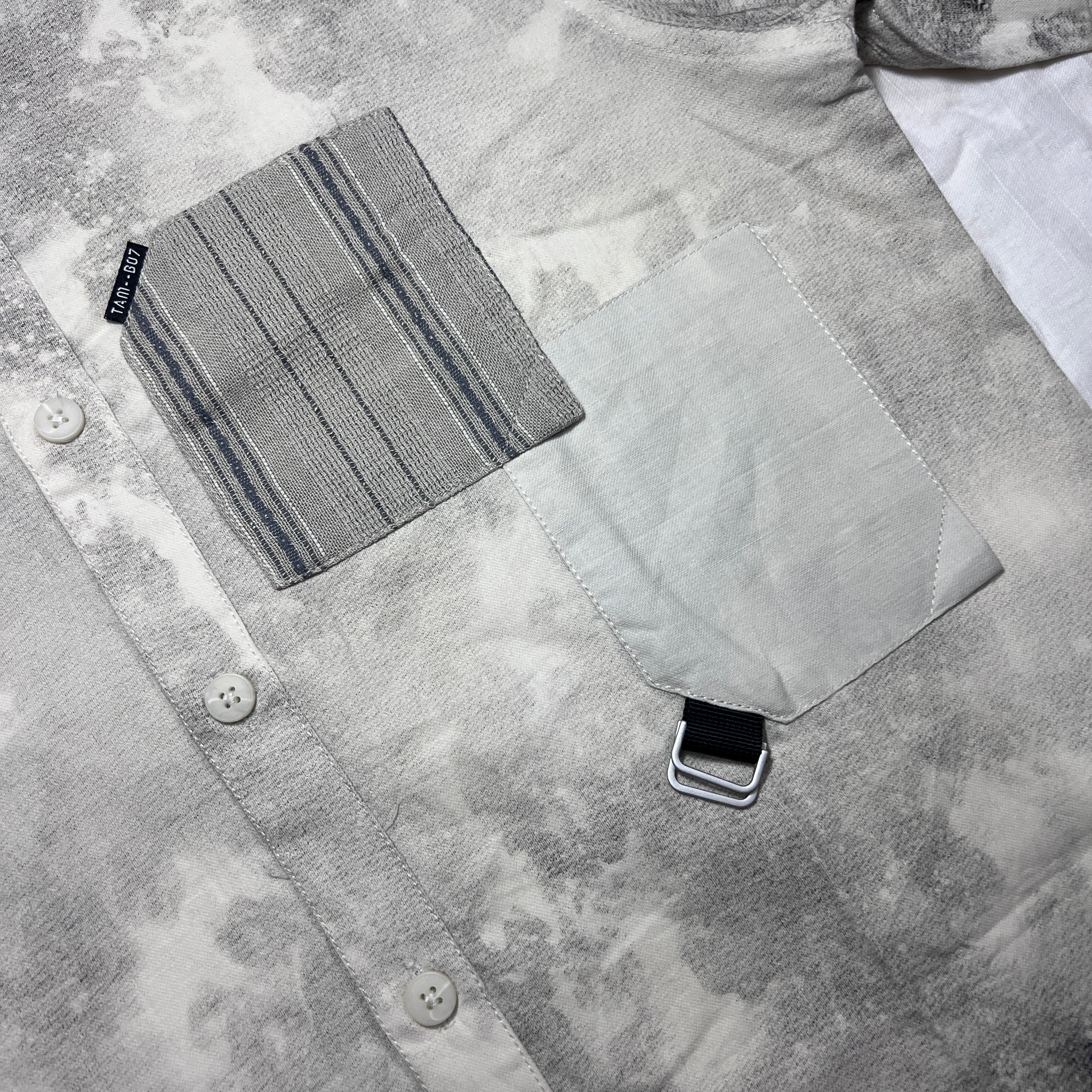 Smoke Printed Shirt - Light Grey
