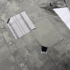 Smoke Printed Shirt - Olive Green