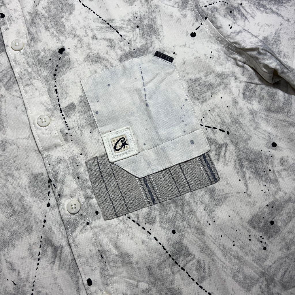 Scribble Printed Shirt - Light Grey