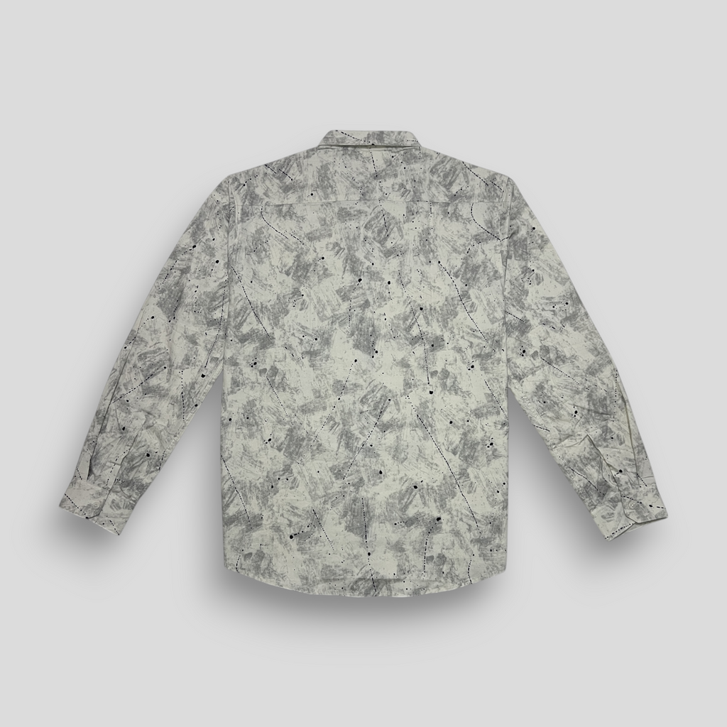 Scribble Printed Shirt - Light Grey