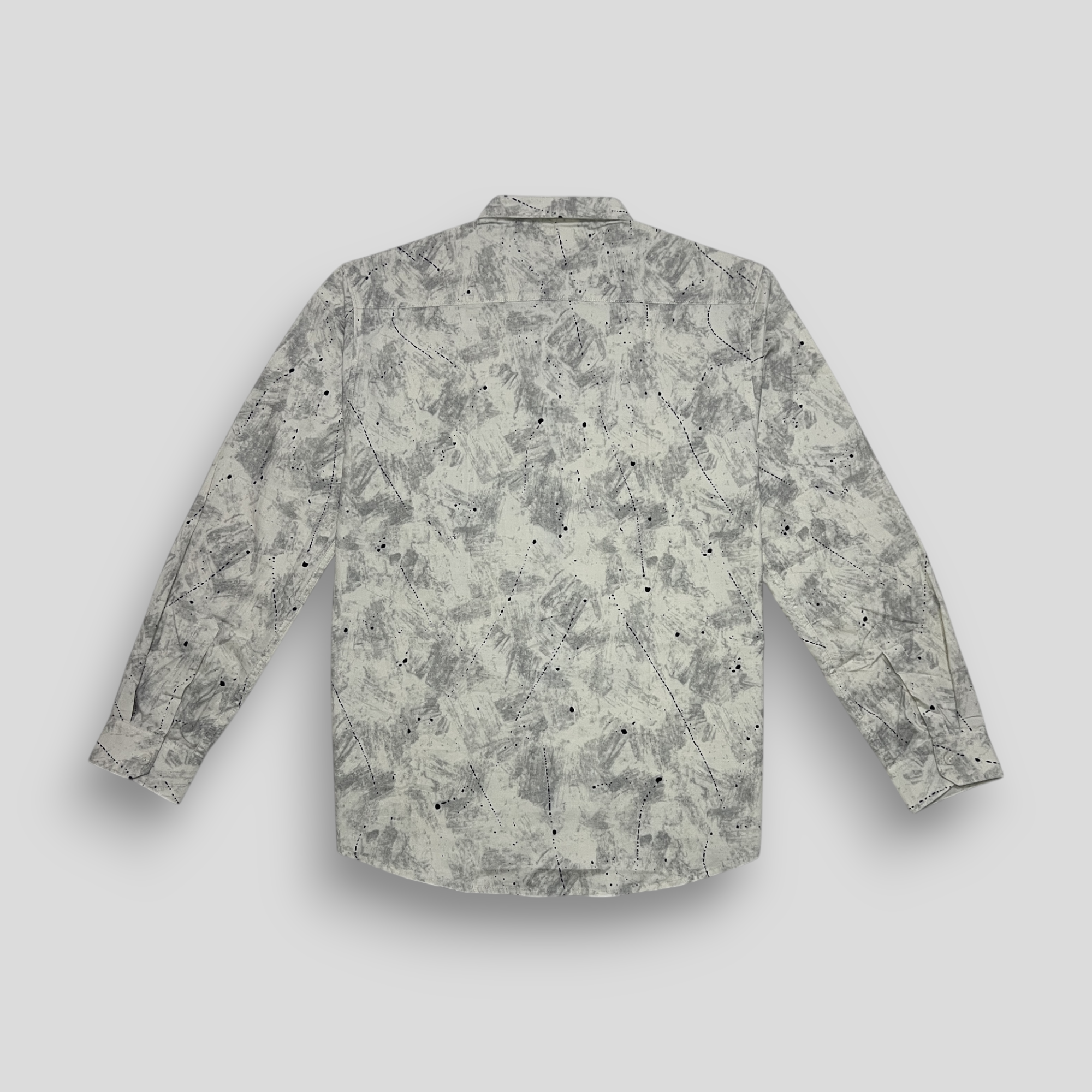 Scribble Printed Shirt - Light Grey