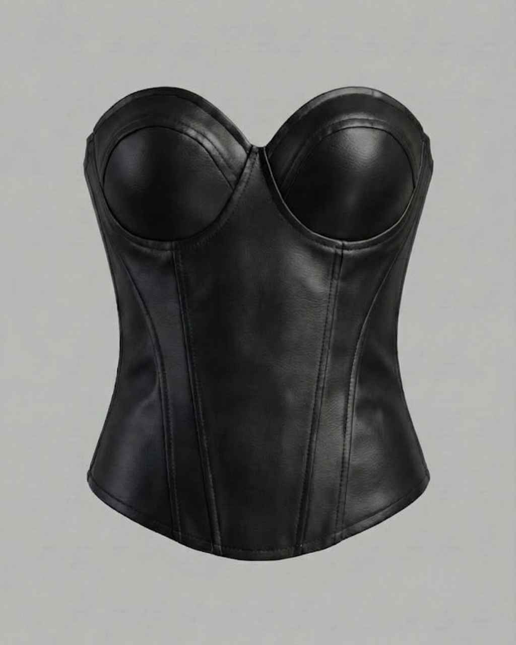 Iconic Faux Leather Corset Top