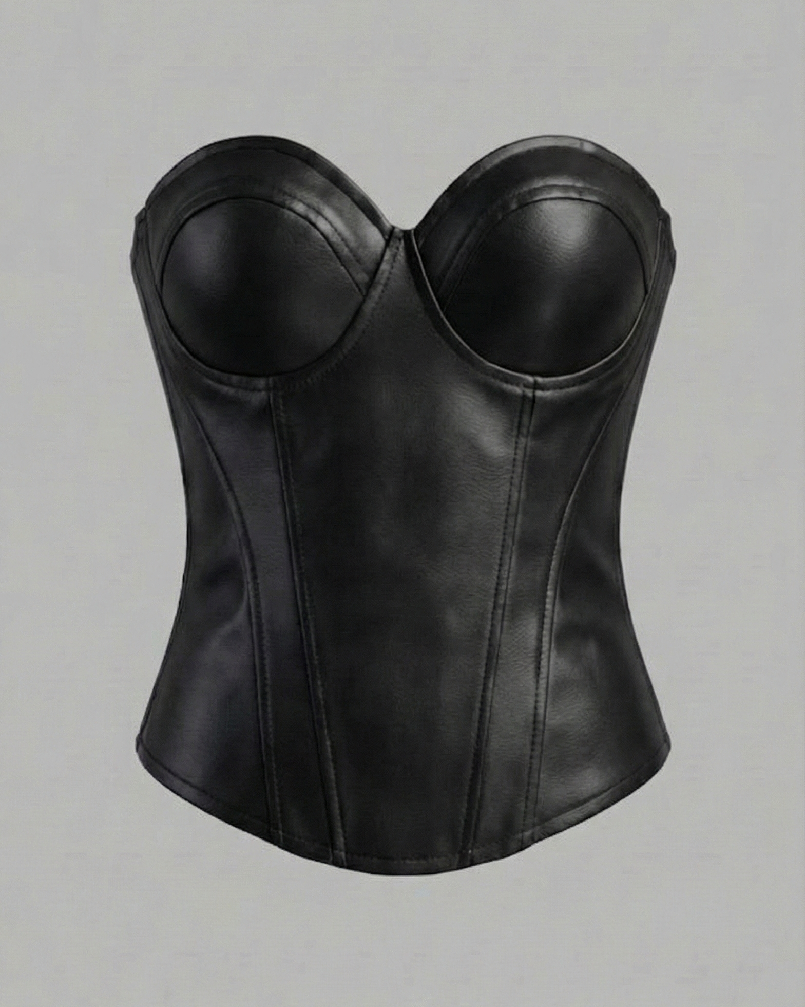 Iconic Faux Leather Corset Top