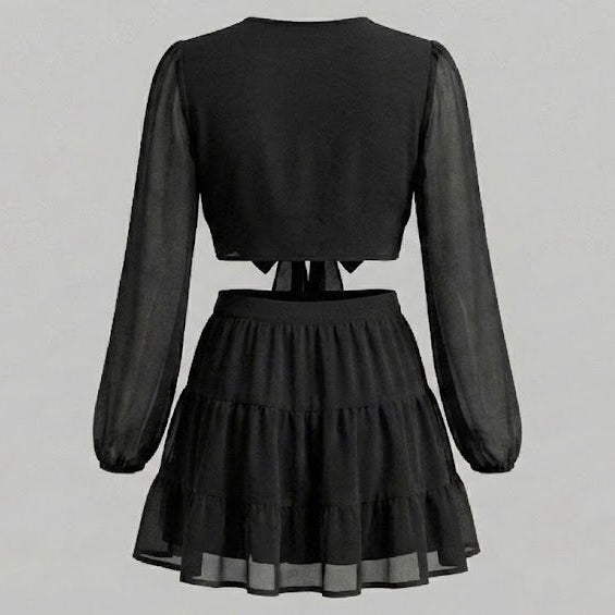 Romantic Two-Piece Tiered Skirt Set