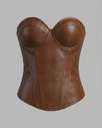 Iconic Faux Leather Corset Top