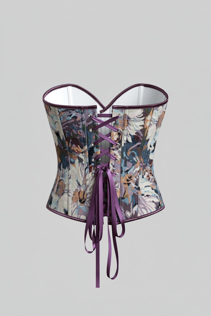 Antique Floral Brocade Corset Top