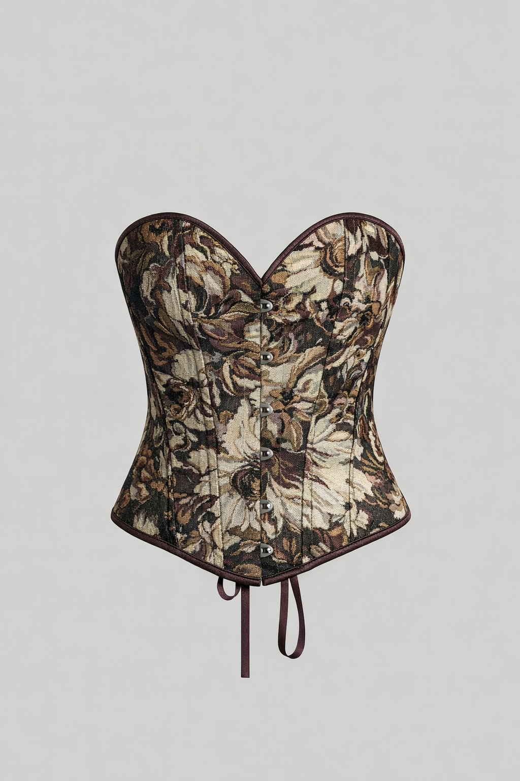 Antique Floral Brocade Corset Top