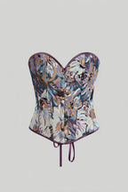 Antique Floral Brocade Corset Top
