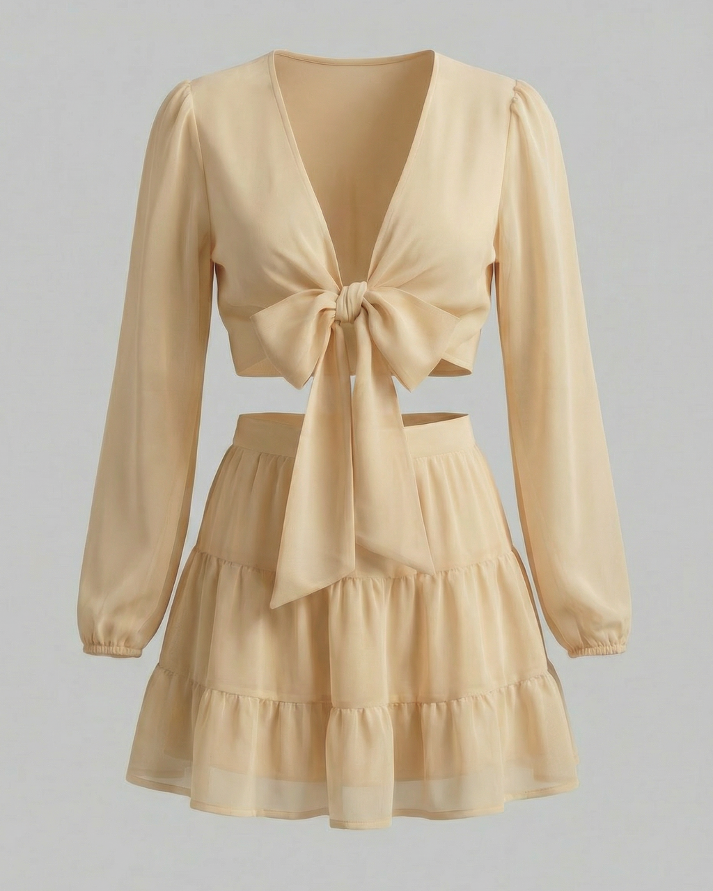Romantic Two-Piece Tiered Skirt Set