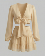 Romantic Two-Piece Tiered Skirt Set