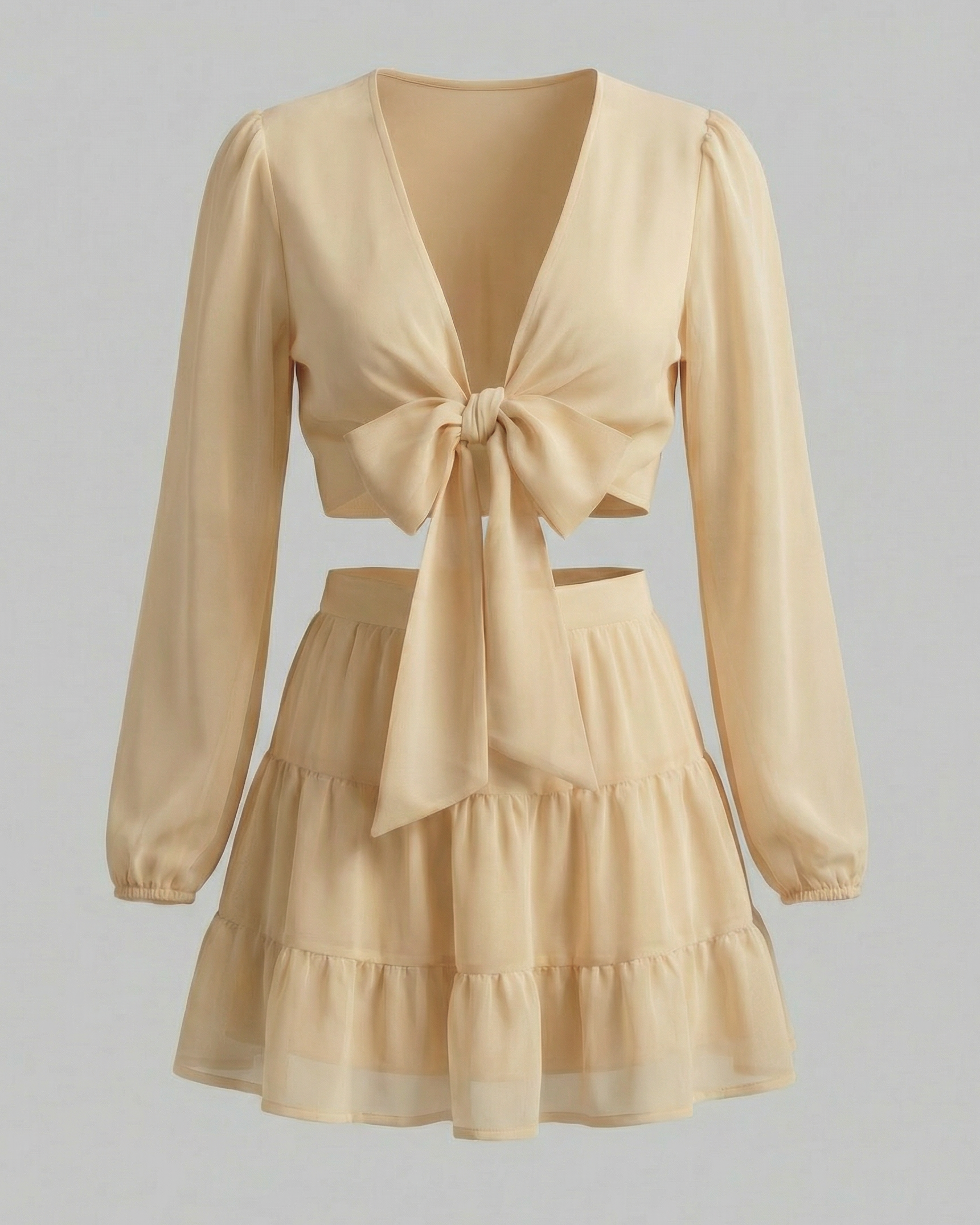 Romantic Two-Piece Tiered Skirt Set