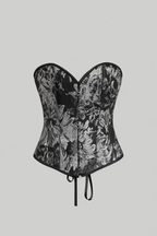 Antique Floral Brocade Corset Top