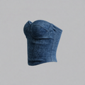 Pacific Blue Denim-Inspired Tube Top