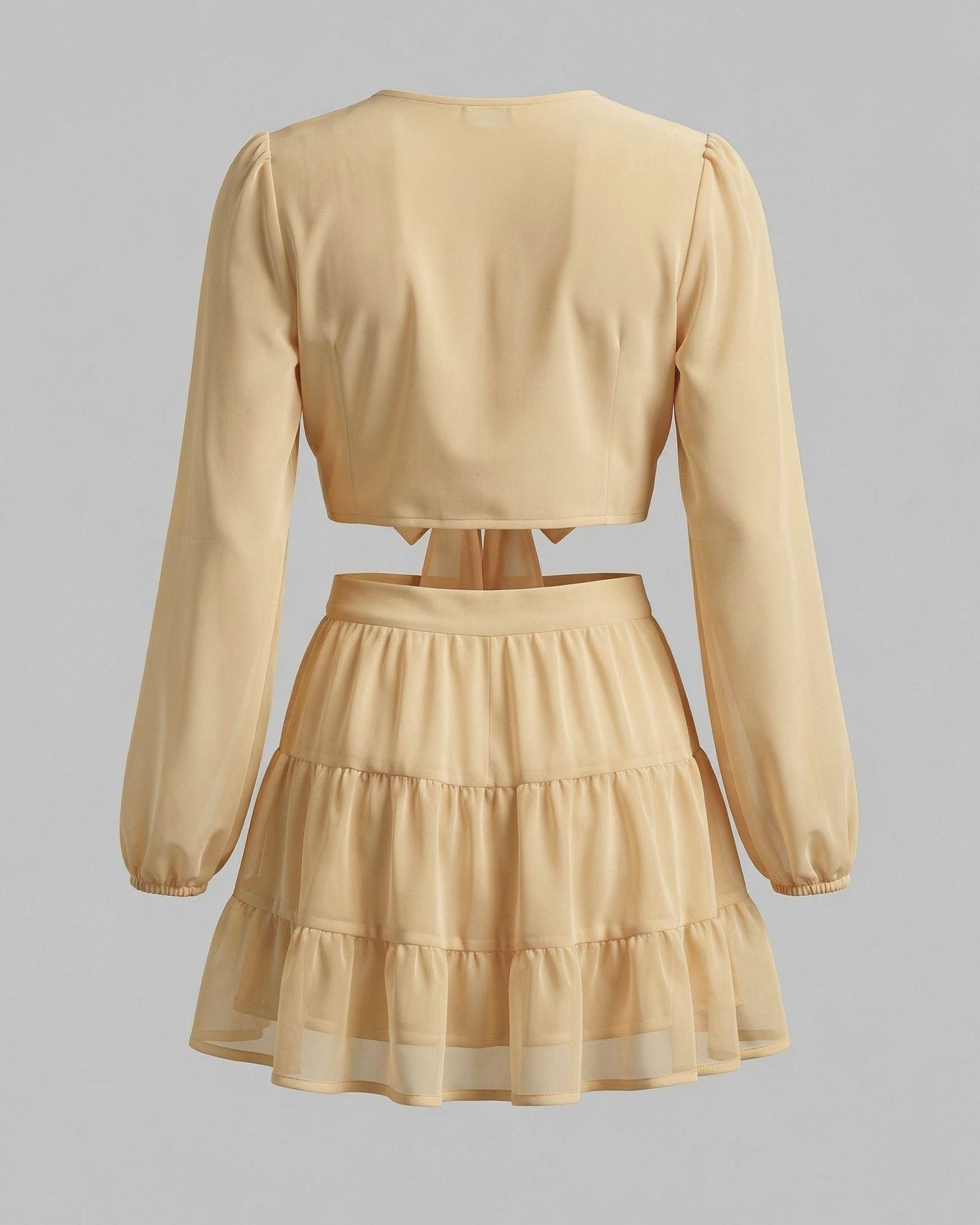 Romantic Two-Piece Tiered Skirt Set