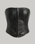 Downtown Chic Leather Corset
