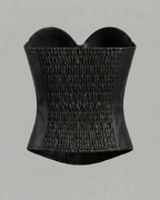 Iconic Faux Leather Corset Top