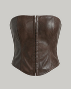 Downtown Chic Leather Corset