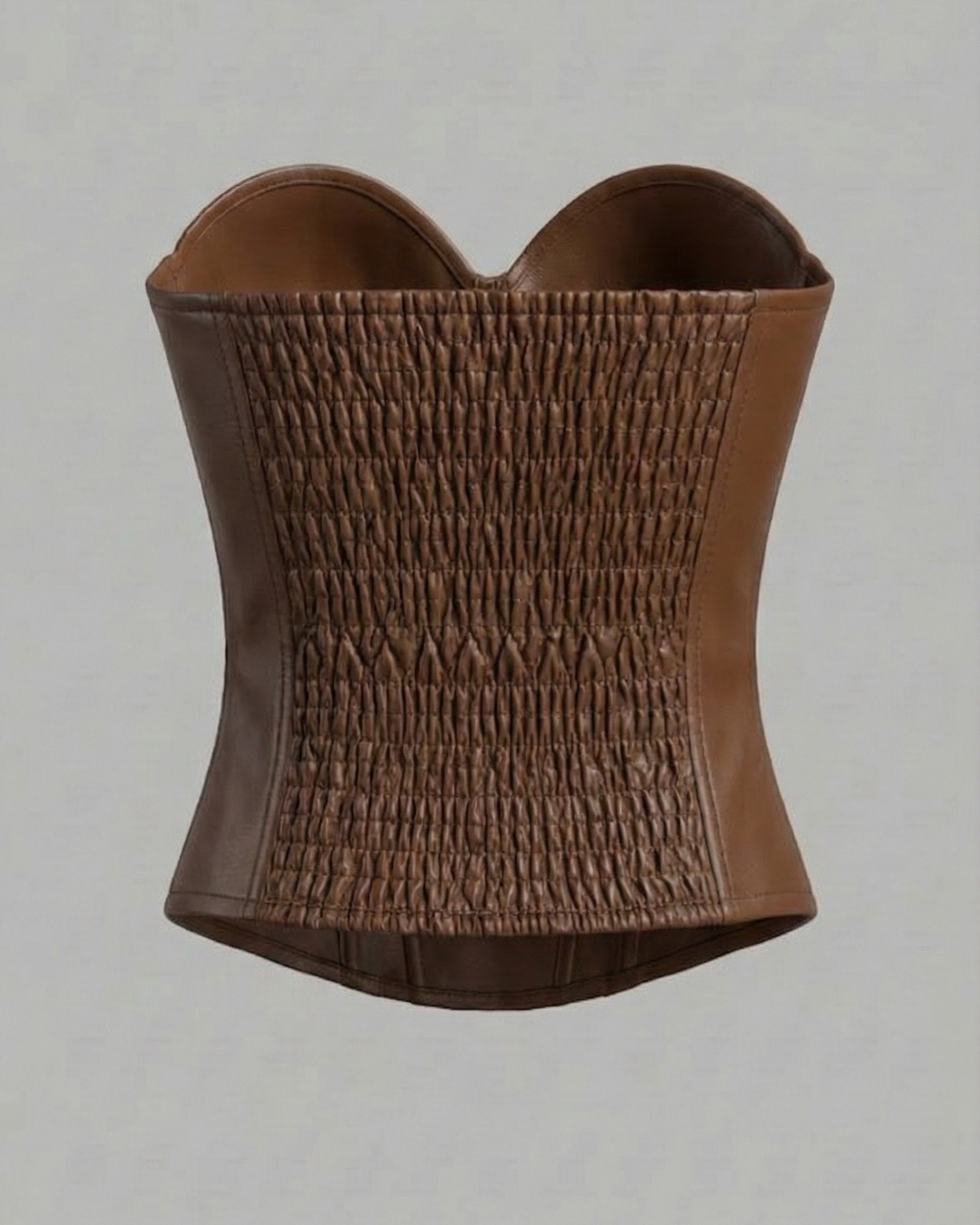 Iconic Faux Leather Corset Top