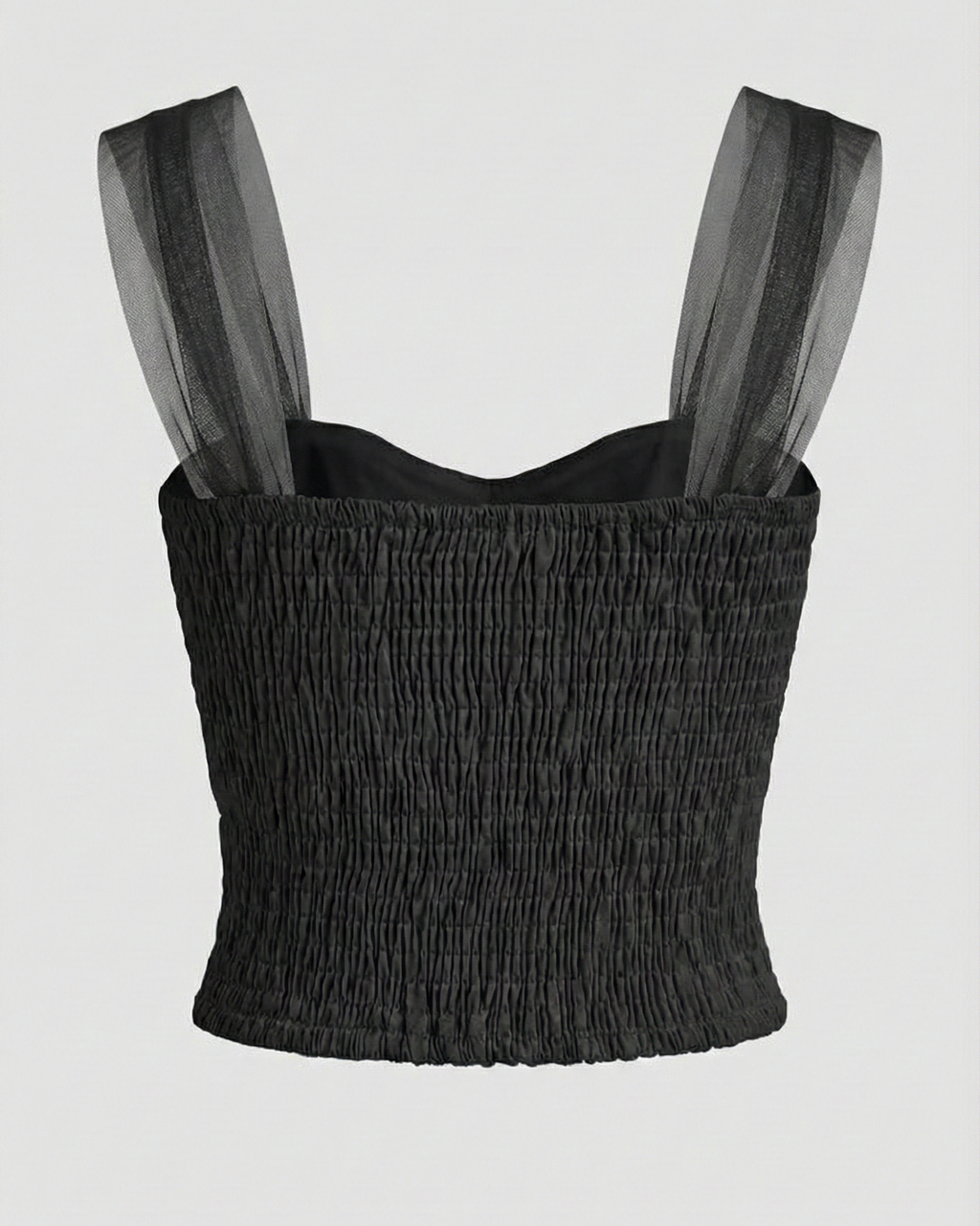 Fairycore Ruched Mesh Crop Top