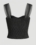Fairycore Ruched Mesh Crop Top