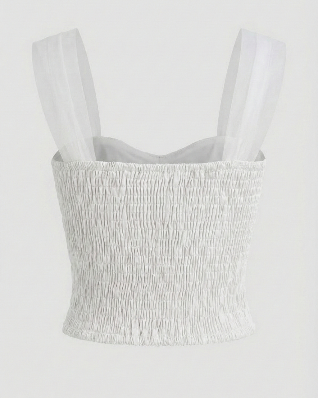 Fairycore Ruched Mesh Crop Top