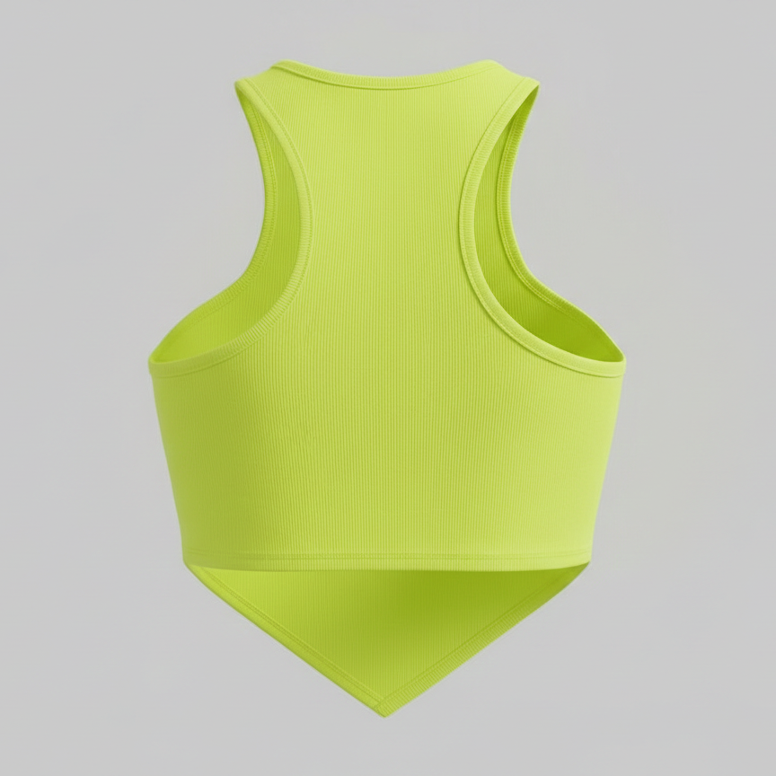 Crystal Studded V-Hem Halter Top