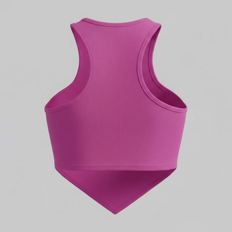 Crystal Studded V-Hem Halter Top