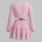 Romantic Two-Piece Tiered Skirt Set