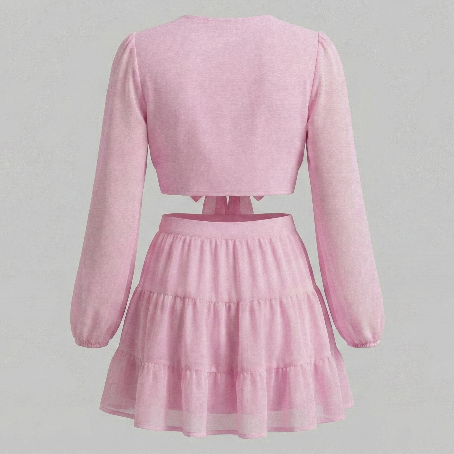 Romantic Two-Piece Tiered Skirt Set