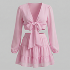 Romantic Two-Piece Tiered Skirt Set