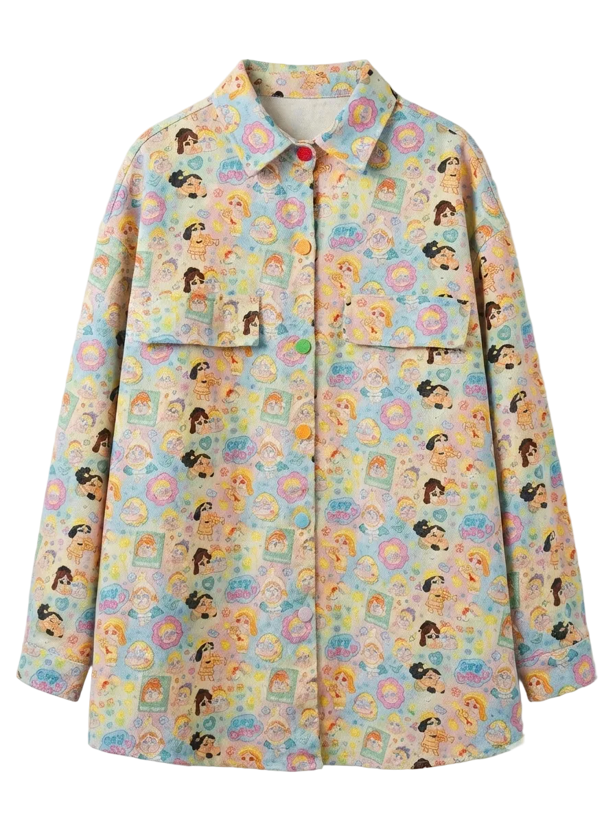 Illustrated Dreams Graphic Shacket