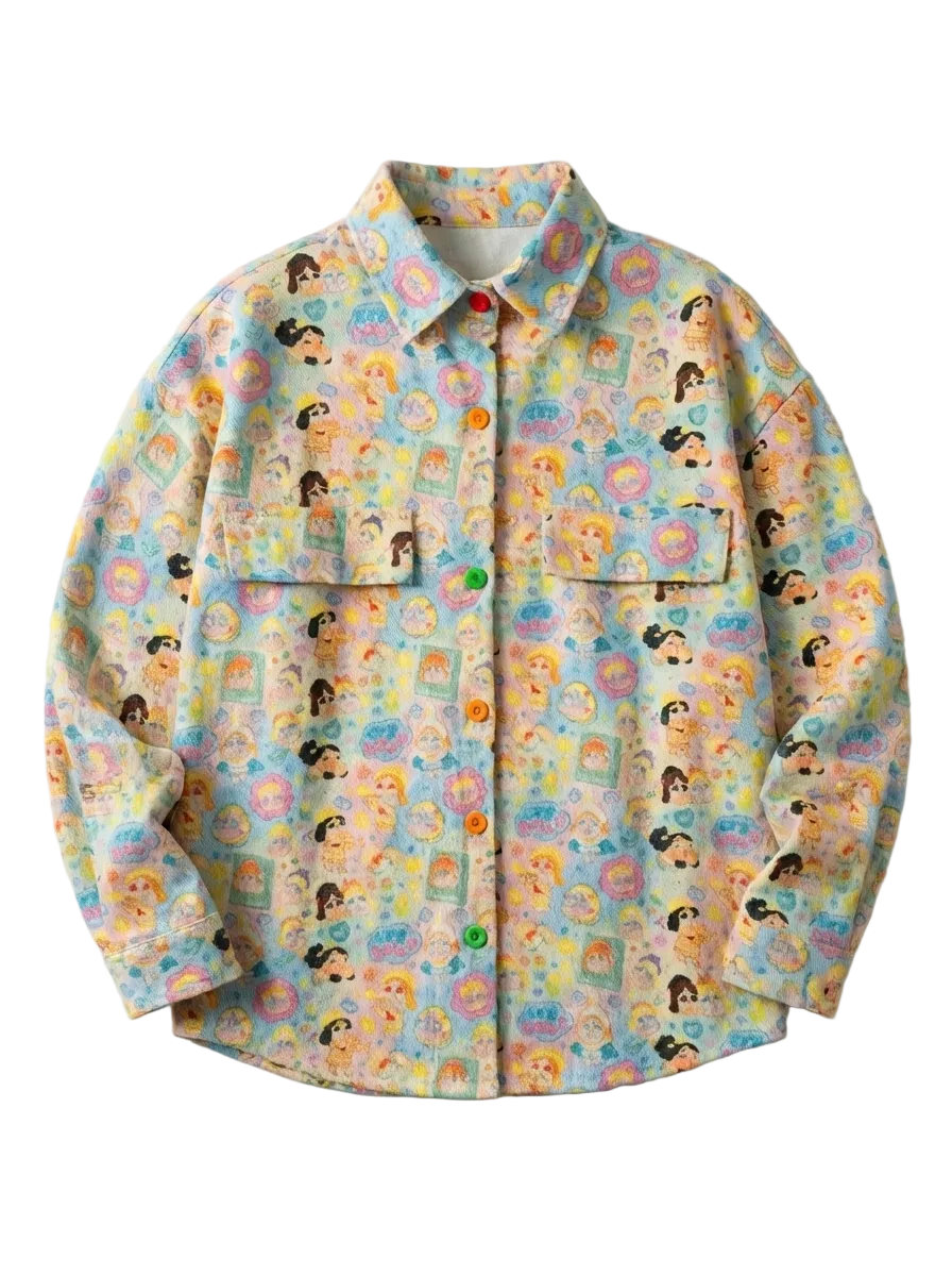 Illustrated Dreams Graphic Shacket