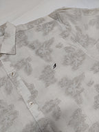 Linen Shirt - Embossed Flower