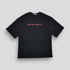 Black cotton t-shirt with 'Rise Like a Legend' text in red on the front and a graphic print of a Phoenix and Hydra on the back.