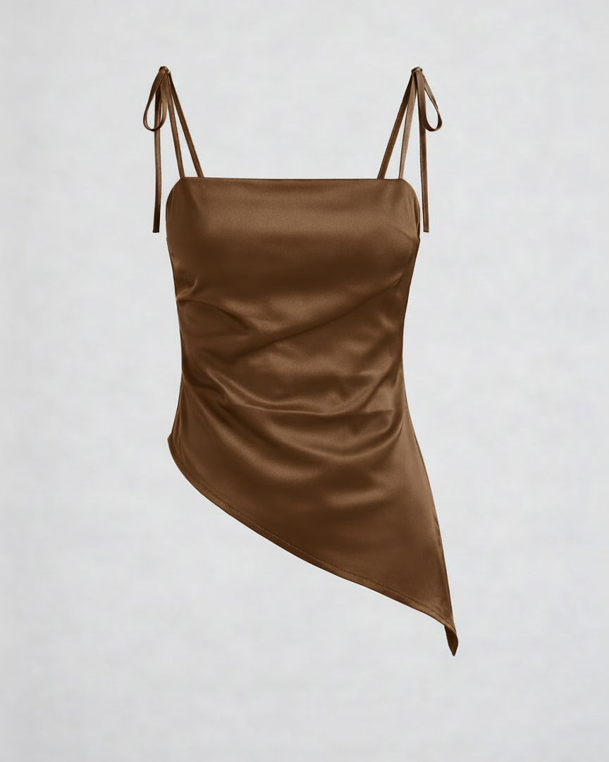 Tie-Strap Satin Cami Top